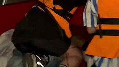 curvy asian milfs surprise guy on boat suck deepthroat his monster cock