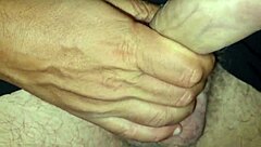 big cock unloads thick cum closeup with long jerkoff and dirty talk as guy shows rock hard dick at piano