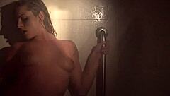 dahlia's blonde teen tits and shaved pussy tease in slow naughty shower play