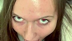 i rip her clothes for pov deepthroat on my monster cock babe