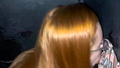 Me and my redhead friend suck gloryhole cocks at swing house while cuck films