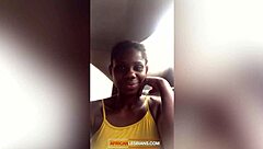 Real ebony babes' homemade lesbian lick of black pussy—how sloppy can it get?