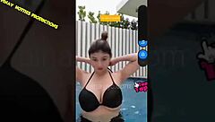 ana jalandoni's bikini downblouse flashes her filipina tits accidentally uh