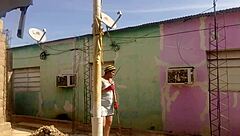 chubby latina neighbor's huge ass in short dress makes ebony milf flash curves teasing nonstop!