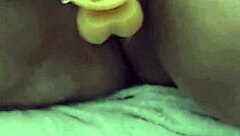 Chubby housewife squirts soaking wet from dildo play?