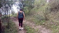 amateur stepmom flashes stepson in forest lets him grope huge tits ass and pussy