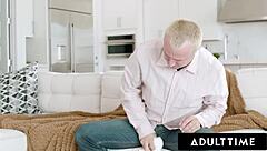 ana foxxx catches roommate jerking off then rides his cock doggystyle in the dorm.