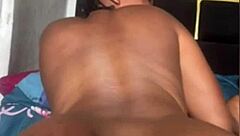 black ebony slut fingers her pussy rough till she cums hard.