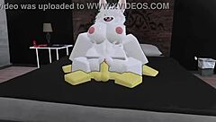 found furry babe with big ass and cock in roblox condo fucking hard