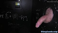 damn this milf gags sloppy on bbc at the gloryhole sucking monster cock