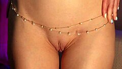 oh man shes teasin me with her shaved tight pussy braces n curvy tall body strippin slow...