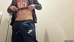 i'm this hunky bodybuilder stroking my massive cock hard in the public bathroom outdoors