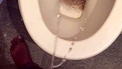 Watch me pee nice with my big cock dripping cum