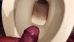 Watch me pee nice with my big cock dripping cum