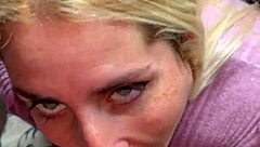 she loves that creamy treat from her lover's cock