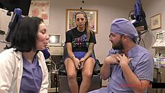 Stefania Mafra in Orgasm Research Inc hospital nurse latex gloves toys vibrator screaming orgasms close-up