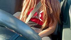 Italian Milf Artemisia Love Flashes Big Tits on Sexy Car Ride with Hard Nipples