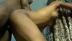 Stepsister moans nonstop on my black cock before and after rain hits