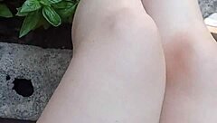 gretala spreads juicy pussy outdoors, wanna see it get some air?