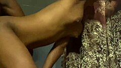 Stepsister moans nonstop on my black cock before and after rain hits