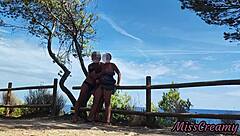 Strangers spot my pussy flash and grope while I squirt hard in park orgasm 😩💦