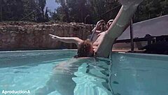 whoa underwater lesbian babes strap-on fuck with squirting pussy licks 💦👅