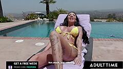 Pawg Danae Mari's Pussy Pulsed by BF's Vibrator Before Monster Cock Hammers It