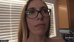 Hot Babes Sinn Sage and Samantha Grace Squeeze Juicy Tits in Lezdom Play!