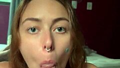 damn green-eyed sister-in-law made me explode all over her juicy natural tits creampie style 😩💦