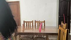 Hey neighbors, watch these hot Mexican milfs masturbate juicy pussies on desk with dildos