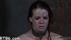 Tied Up Chick Punished Hard By Master Spanking Pussy In Garage!