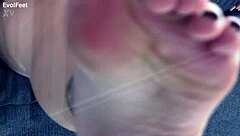 miss bimby teases her feet in sharp stilettos