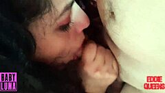 mi hermanastra lets me suck her huge tits and titfucks me till i cum in her mouth ft eddie queens