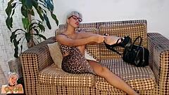 Stepbrother spies on curvy Colombian stepsis then she steals his thick milk