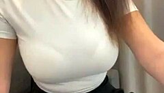 stepmom hikes up her short skirt to flash that bra