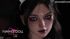 little devil nurse sex doll gets pounded hard by horny patient in halloween hospital uniform cosplay fuckfest.