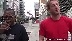 whoa teen slut slurps massive interracial cock in cuckold humiliation bj with facial cumshot 😍💦