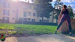 i run in the park then turn slut getting anal fucked deep and squirting everywhere