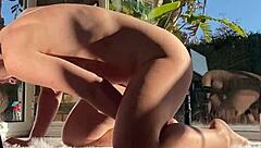 ugh im struggling so hard taking this huge black dildo deep in my tight pussy backstage pov solo ride