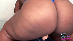 Big ass dwarf woman bounces and grinds on thick white cock in intense riding session