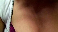 Naughty Blonde Housewife Fingers Pussy to Orgasm in Dressing Room