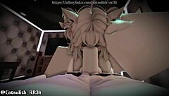 Big Tits Blonde Bent Over for Rough Doggystyle Blowjob and Nude Pounding Session