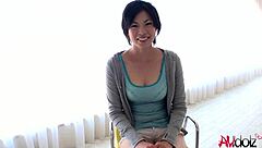 you seeing saki aoyama's big natural tits bounce while she blows that hard cock outdoors uncensored?