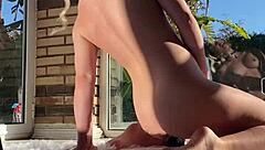 ugh im struggling so hard taking this huge black dildo deep in my tight pussy backstage pov solo ride