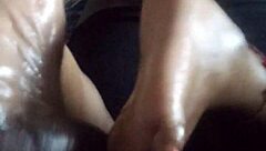 aalyah gives that thick ebony bbw footjob tease slow and steady