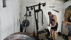 Gym personal trainer fucks wet pussy hard with huge cock leading to deep anal creampie on big ass