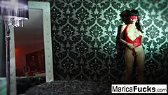 mmm marica hase looks so hot in lingerie rubbing her pussy in the mirror