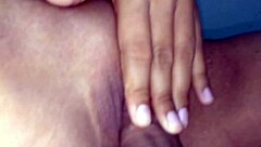 playing with sexy college girl's big wet shaved pussy till i cum