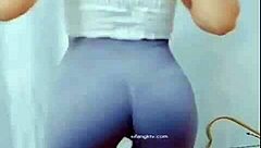 Asian Girl Dances with Cameltoe Tease