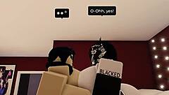 Big black cocks dominate big asses in wild Roblox threesome pounding
